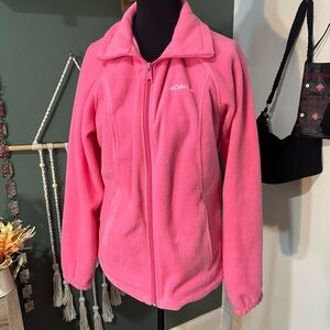 Columbia Pink Fleece Jacket Size M 👑